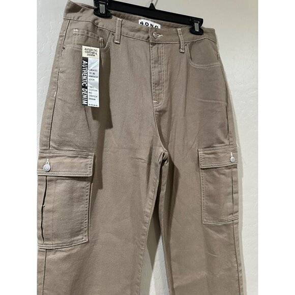 S.O.N.G Khaki Cargo Jean size 13/31 NWT - Picture 2 of 7